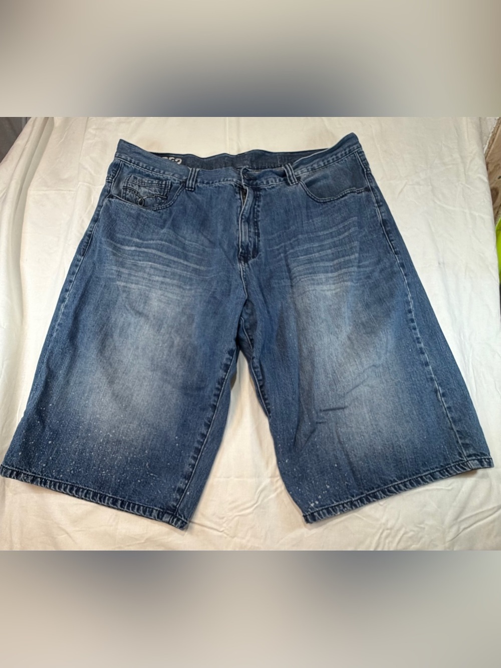 Ecko Unlimited Y2K Baggy Blue Washed Denim Jean Shorts